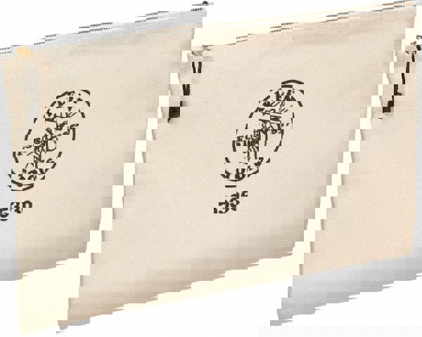 Zippered Pouch: 1 Pocket, Canvas, White